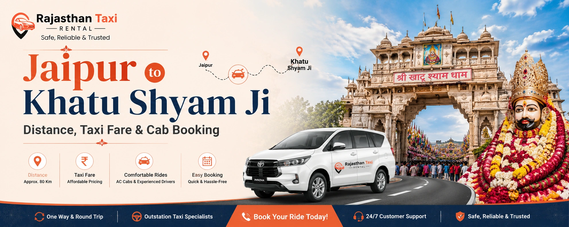 Jaipur to Khatu Shyam Ji Distance