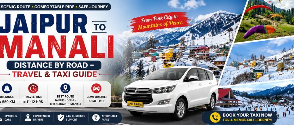 Jaipur to Manali Distance by Road