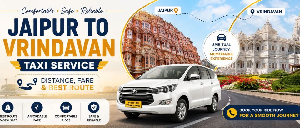 Jaipur to Vrindavan Taxi Service