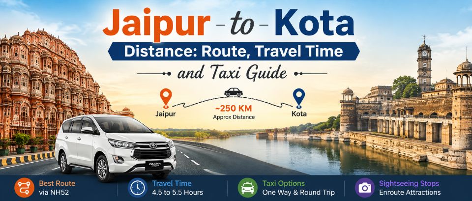 Jaipur to Kota with Rajasthan Taxi Rental